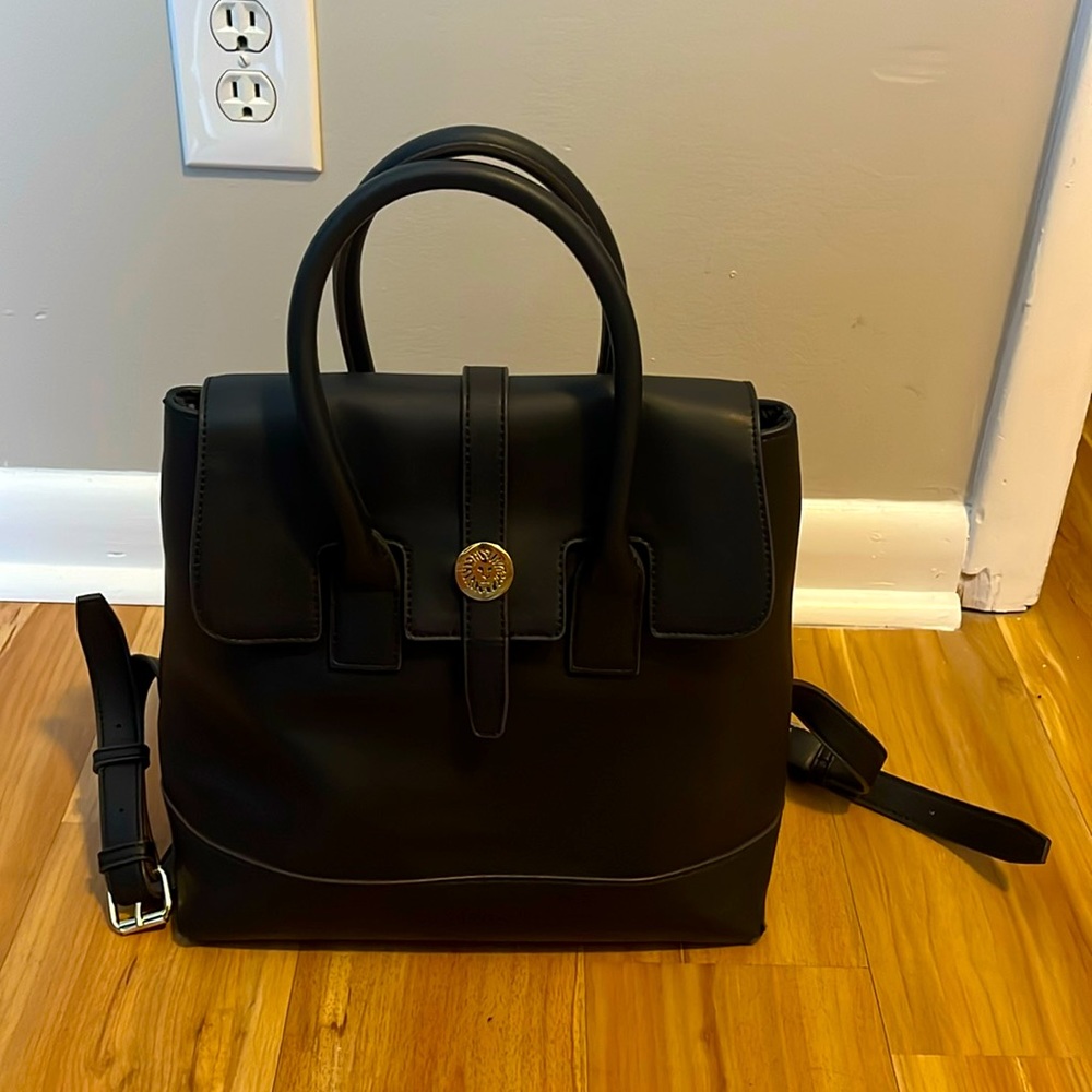 Anne Klein Black Backpack Purse